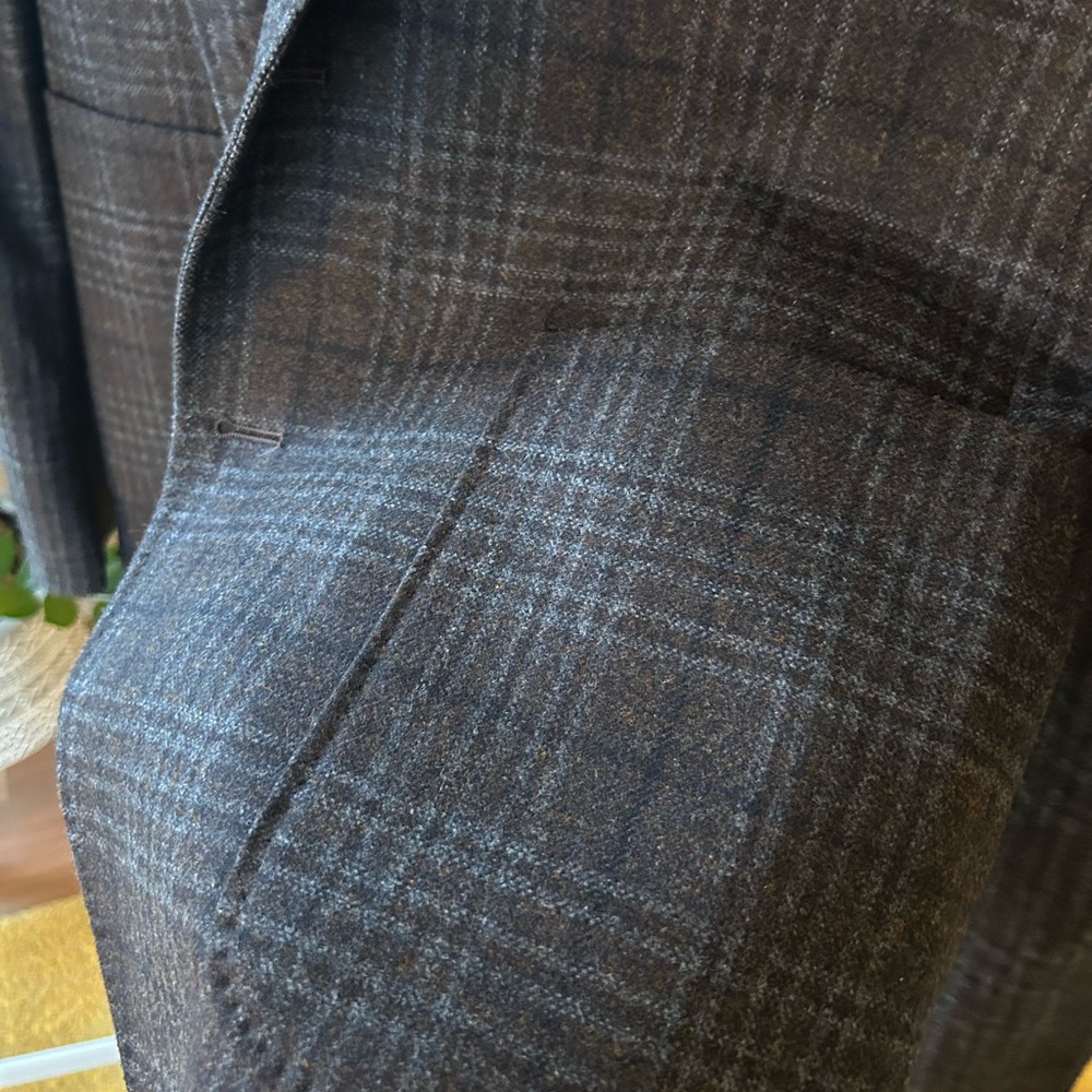 Billy Reid Virgin Wool Plaid Two Buttons Jacket Blazer Made in Italy - Picture 2 of 8